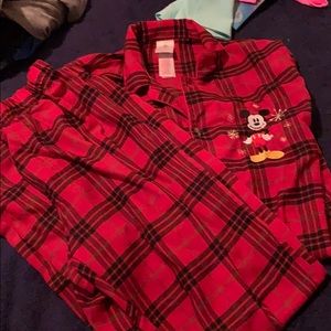 Mens Disney Two Piece Flannel Pajamas